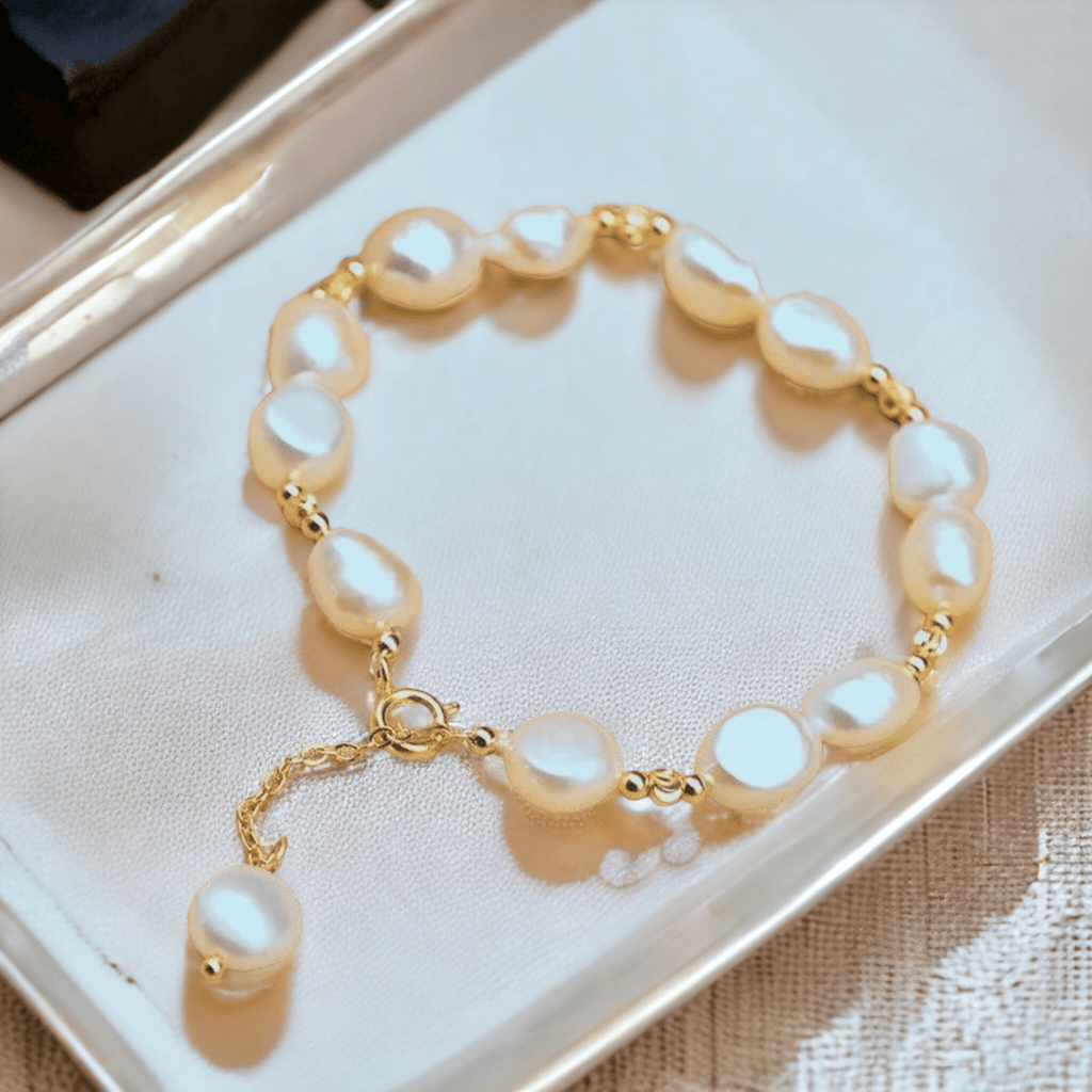 by JoAnn Armband Gold Armband mit Perlen