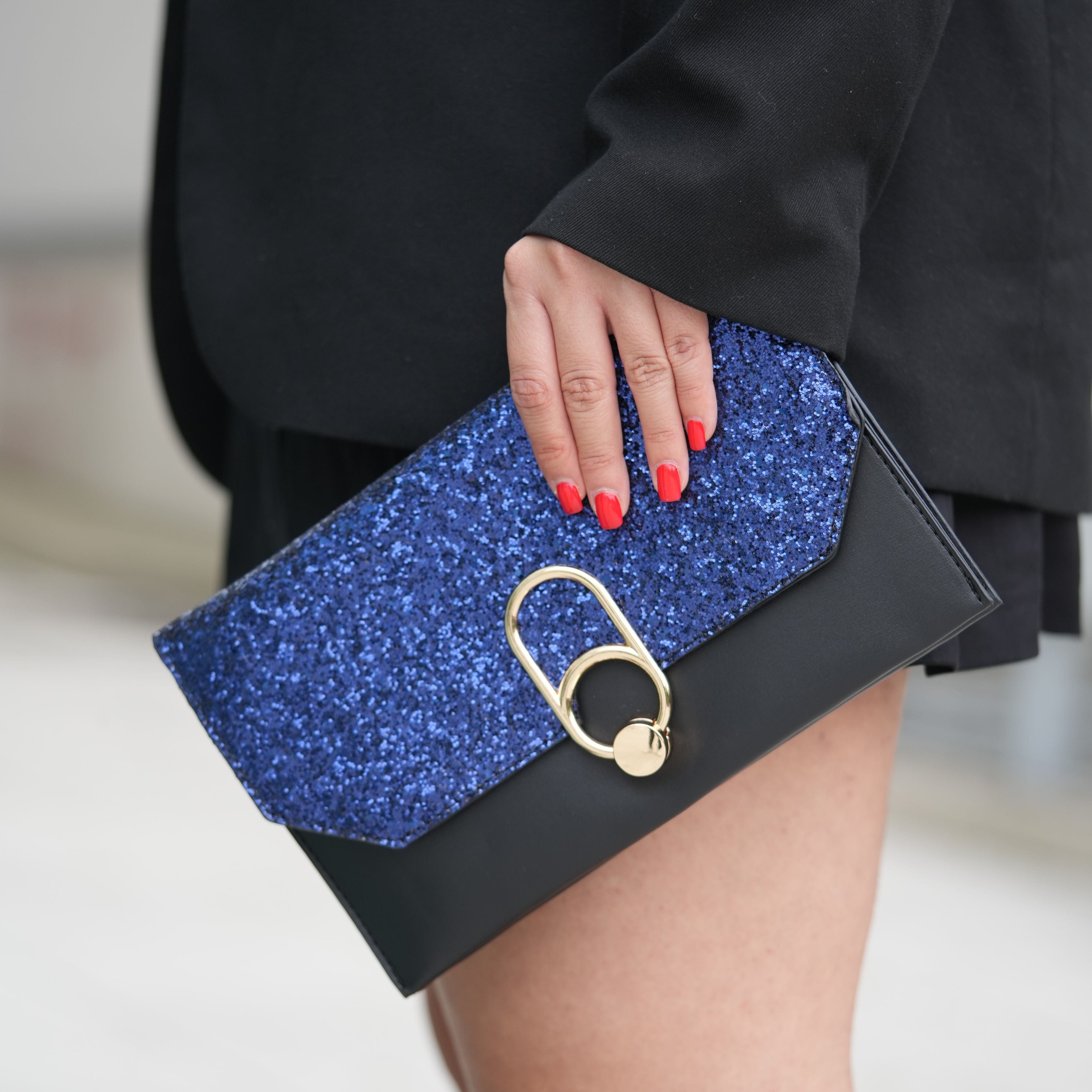 Damenhandtaschen Glitzer Handtasche Damen Abendtasche Silber