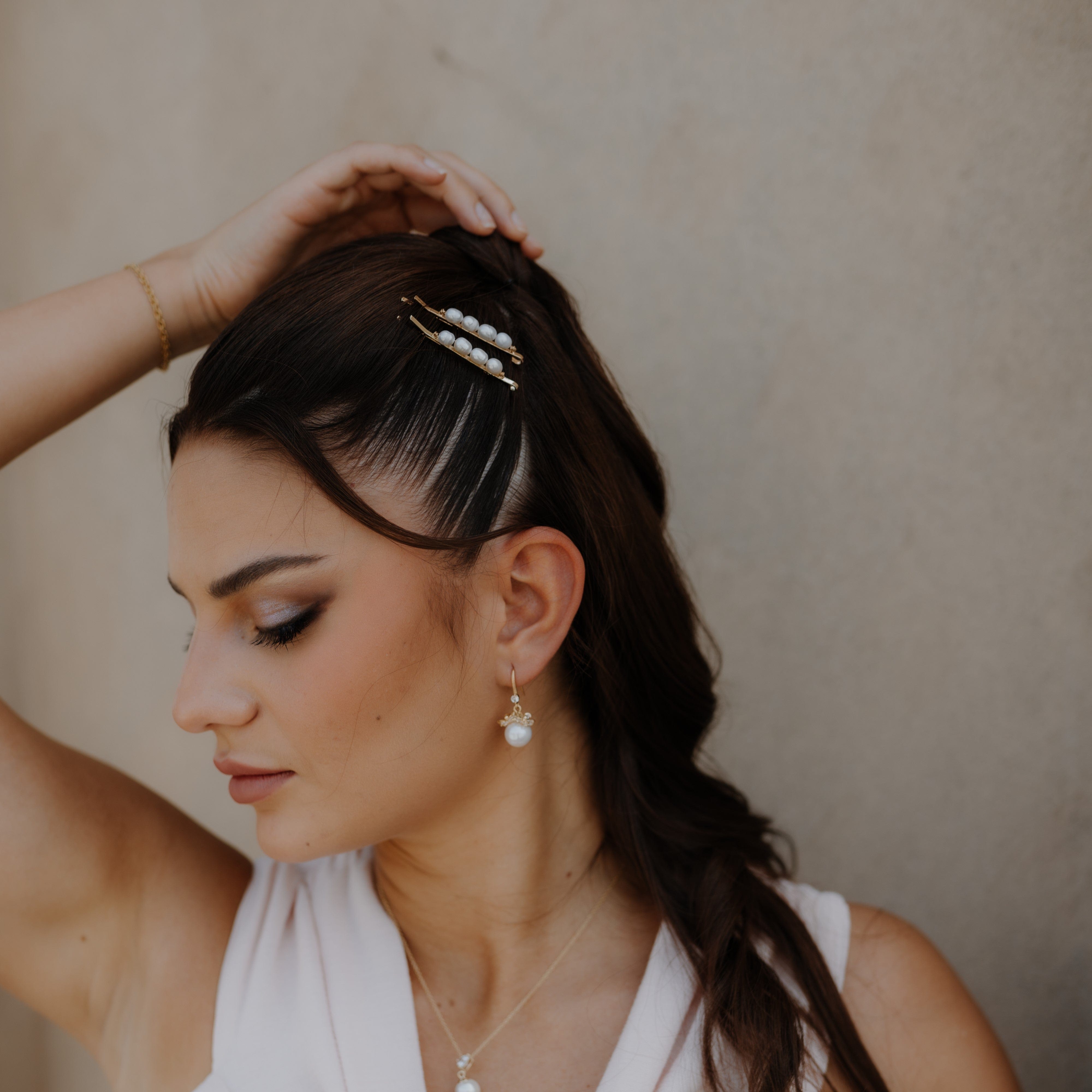 18-teiliges Set Perlen-Haarspangen In Silber – Für Hochzeiten, Partys, Abschlussbälle | Verschiedene Größen, Brautschmuck, Haarschmuck