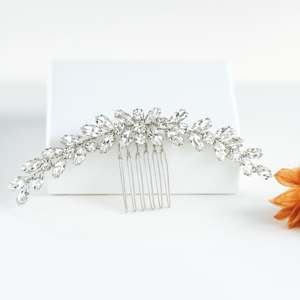 by JoAnn Haarschmuck Haarkamm in Platin Silber