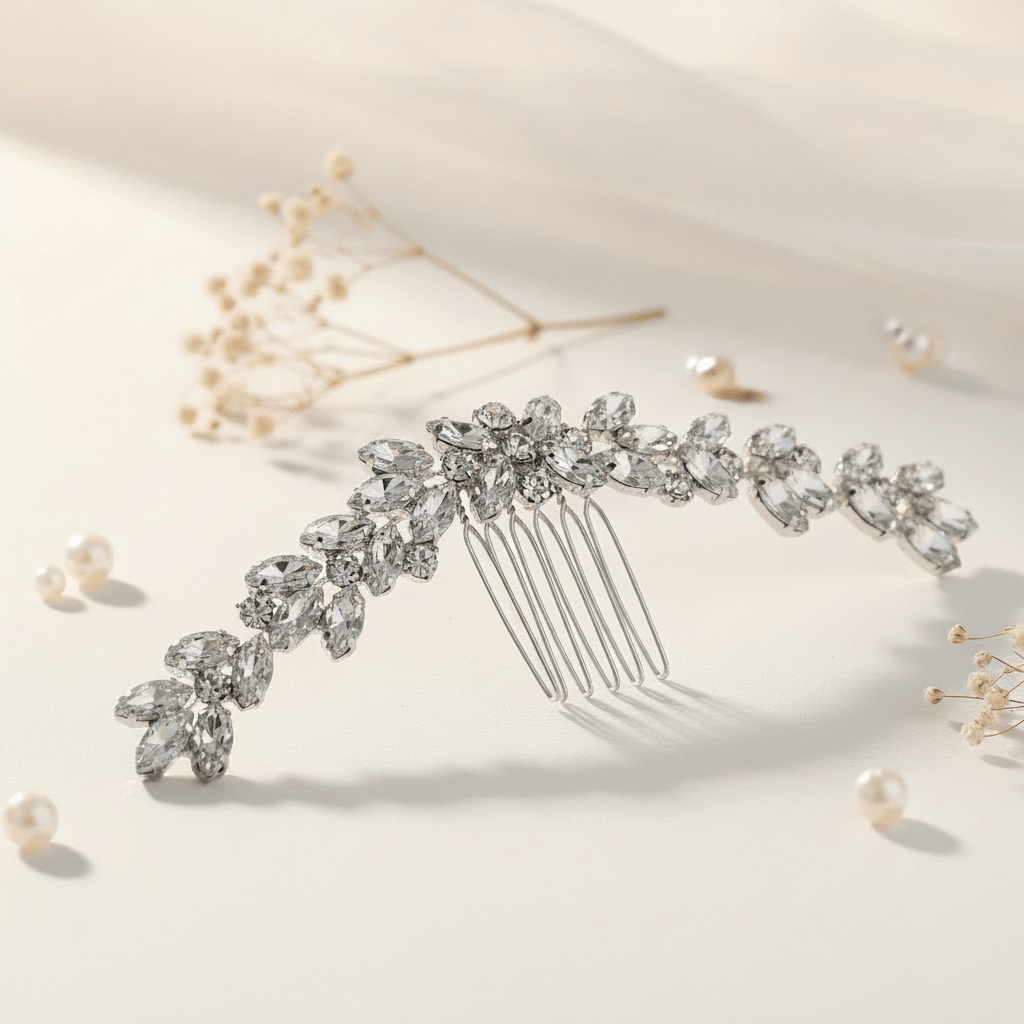 by JoAnn Haarschmuck Haarkamm in Platin Silber