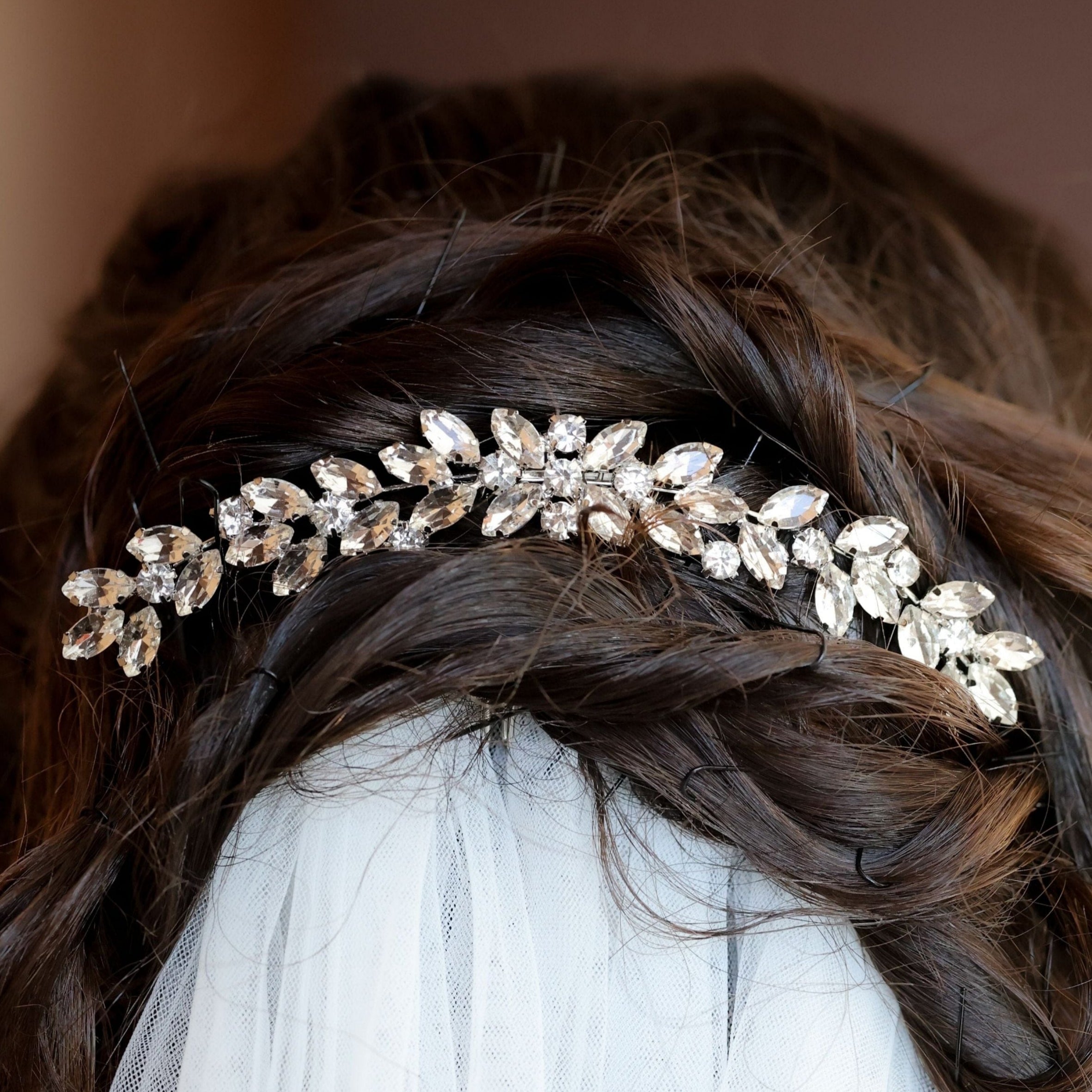 by JoAnn Haarschmuck Haarkamm in Platin Silber