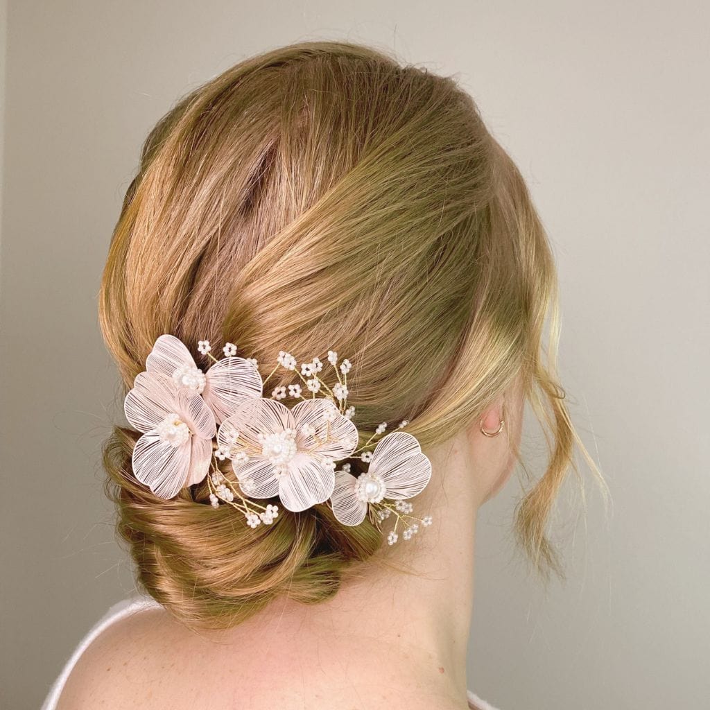 by JoAnn Haarschmuck Haarklammer mit rosa Blüten
