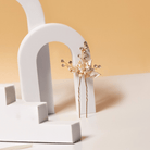 by JoAnn Haarschmuck Haarnadel mit silbernen oder goldenen Blättern