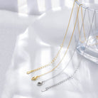 by JoAnn Halsketten Halskette mit Anhänger aus bunten Zirkonia in Gold oder Silber