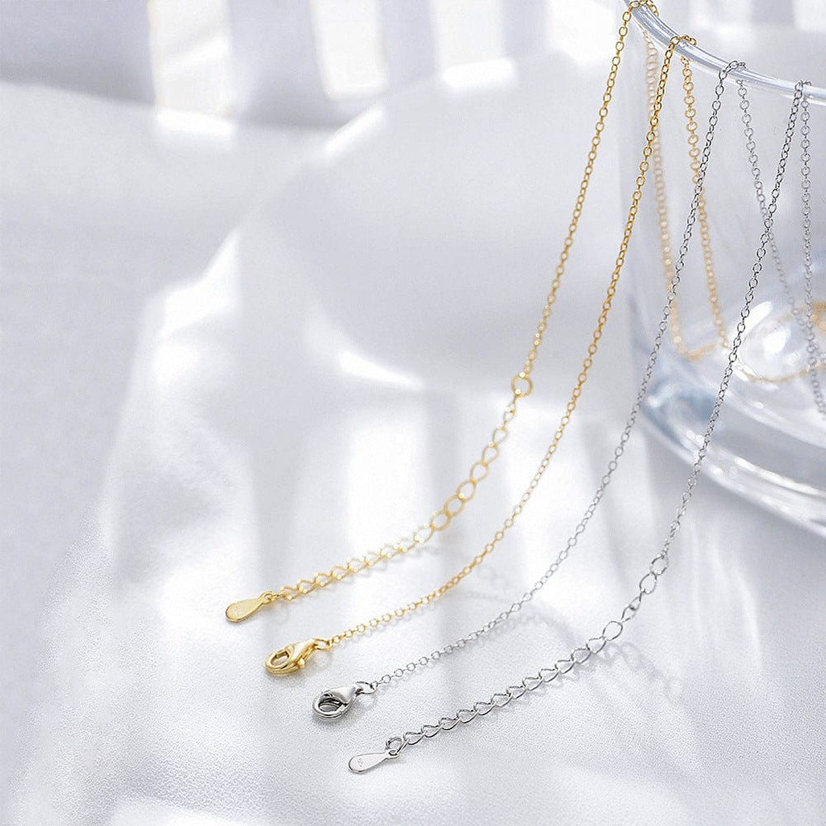 by JoAnn Halsketten Halskette mit Anhänger aus bunten Zirkonia in Gold oder Silber