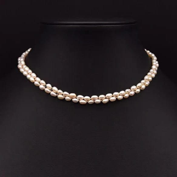 by JoAnn Halsketten Halskette mit doppelreihigen Perlen