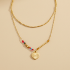 by JoAnn Halsketten Halskette mit Herzanhänger im Layer Design Multifarben