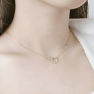 by JoAnn Halsketten Halskette mit rundem Anhänger und Zirkonia