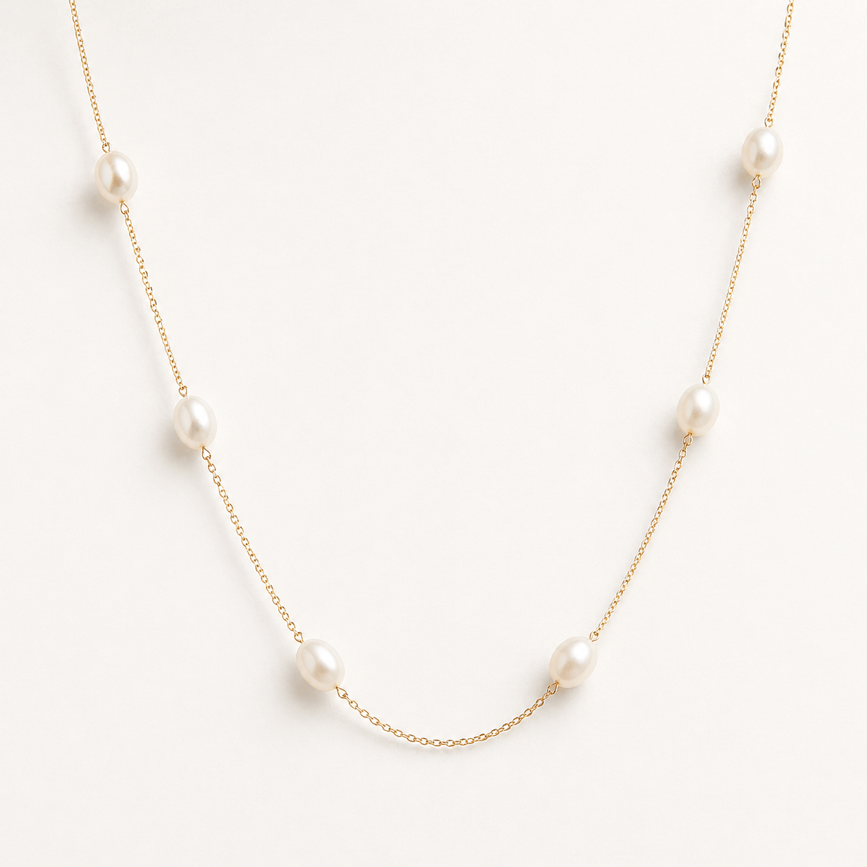 by JoAnn Halsketten Halskette mit schmalen Süsswasser Perlen