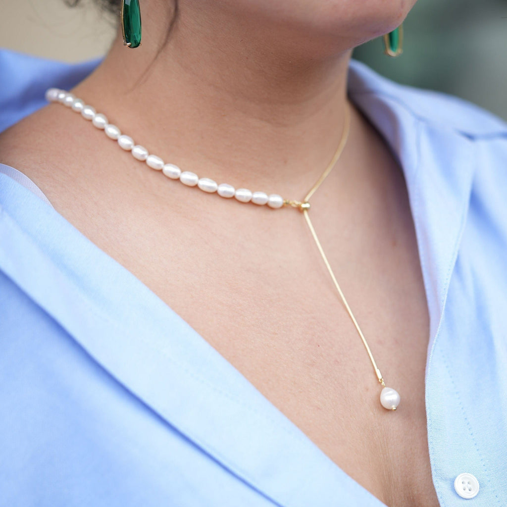 by JoAnn Halsketten Halskette mit verstellbarer Perle