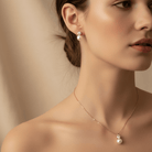 by JoAnn Halsketten Halskette Perle und Zirkonia in Silber und Gold