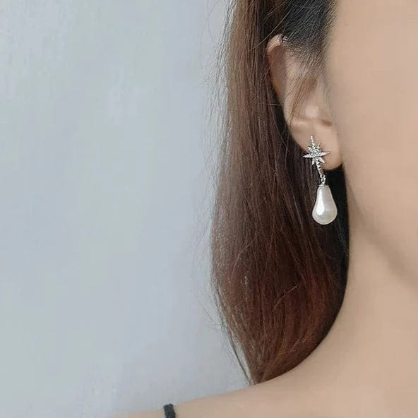 by JoAnn Ohrringe Ohrringe mit Glitzerstern und Anhänger