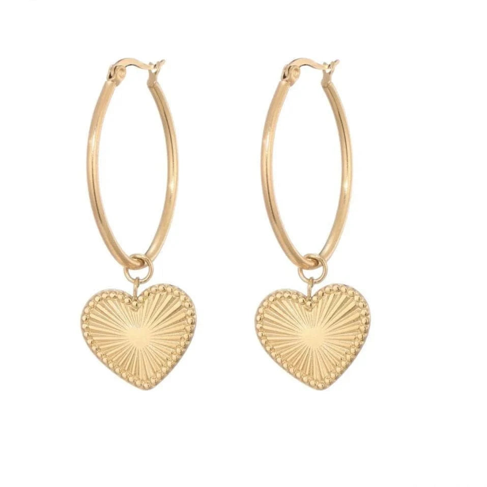 by JoAnn Ohrringe Ohrringe mit goldenen Herzen