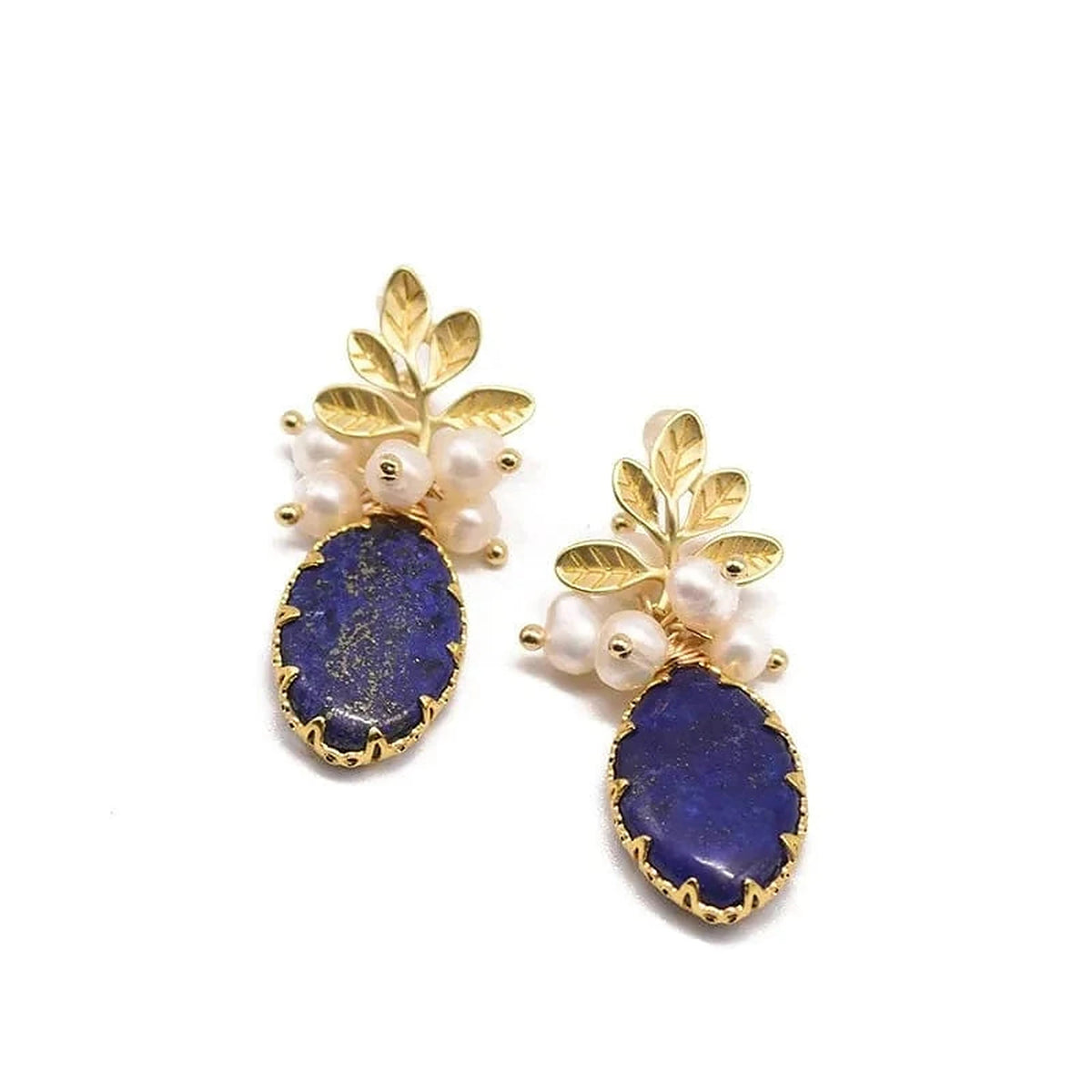 by JoAnn Ohrringe Ohrringe mit Lapislazuli in Blattform