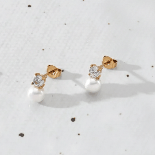 by JoAnn Ohrringe Ohrringe Perlen und Zirkonia in Silber und Gold