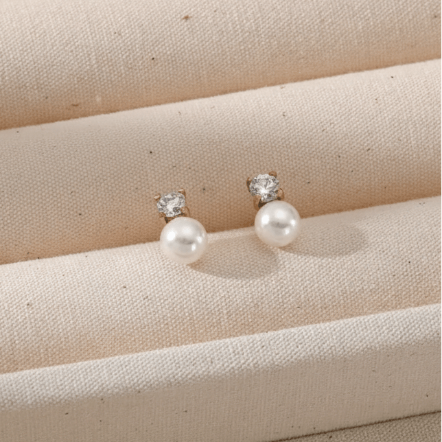 by JoAnn Ohrringe Ohrringe Perlen und Zirkonia in Silber und Gold