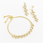 by JoAnn Schmuckset Gold Schmuckset mit länglichen Zirkonia in Gold oder Silber