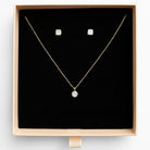 by JoAnn Schmuckset Schmuckset runde Zirkonia vergoldet aus 925 Silber