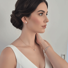 by JoAnn Schmuckset Schmuckset runde Zirkonia vergoldet aus 925 Silber inkl. Armband