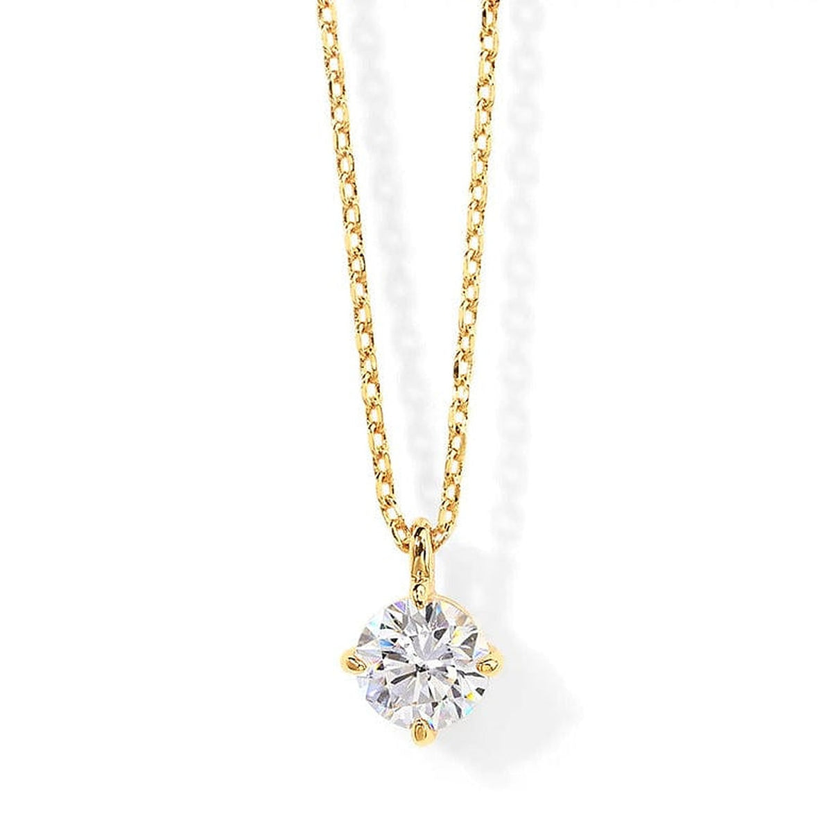 Halskette nah in Gold - Schmuckset Zirkonia aus 925 Silber