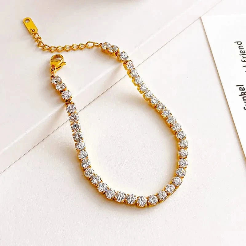 by JoAnn Schmuckset Schmuckset Zirkonia in Gold aus 925 Silber inkl. Armband