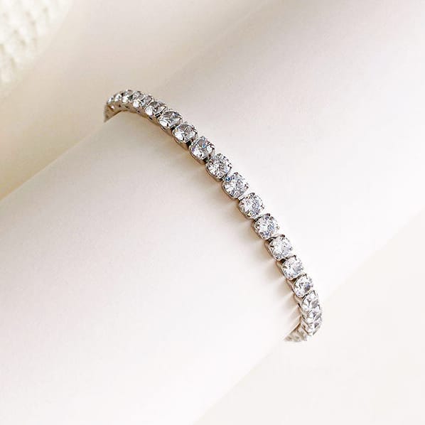 by JoAnn Schmuckset Schmuckset Zirkonia rund - 925 Silber, inkl. Armband