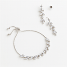 by JoAnn Schmuckset Silber Schmuckset mit länglichen Zirkonia in Gold oder Silber