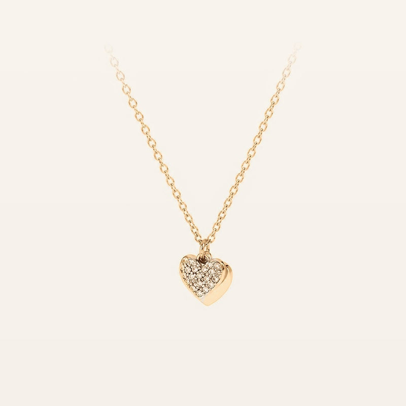 Kette mit Herzanhänger, Gold