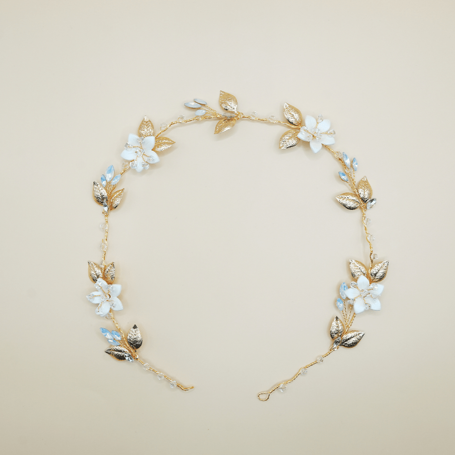 Firuilo Boho-Haarband Mit Strass & Blumen – Breites Stirnband, Elastisch & Verstellbar | Für Damen & Mädchen
