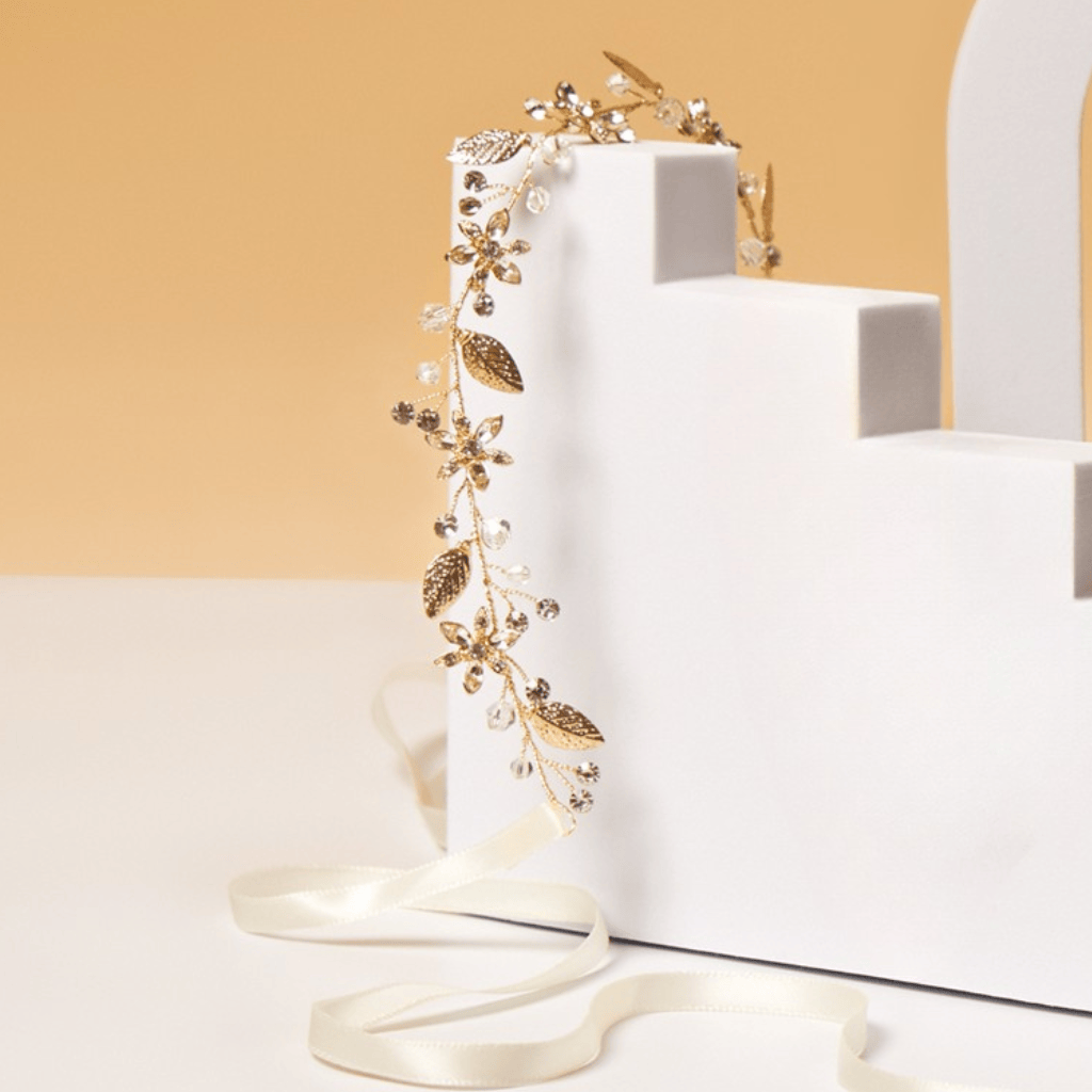 Eisenhardt Company Haarschmuck Haarband mit zarten Boho Details im Metallic Look