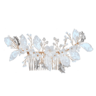 Eisenhardt Company Haarschmuck Haarkamm mit Spitze und floralen Elementen