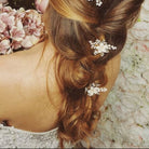 Eisenhardt Company Haarschmuck Haarnadel mit Blüte in silber/weiss