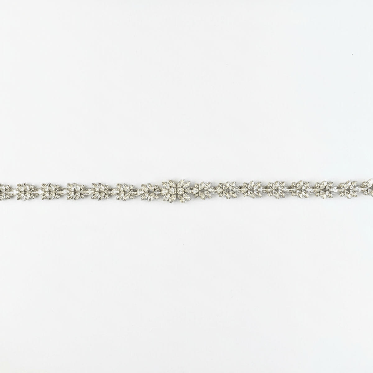 Farinosa Bridal Brautgürtel Brautgürtel mit silbernen Strasskristallen