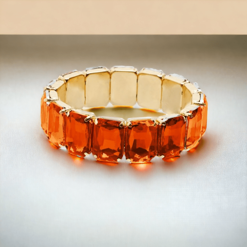 Nalí Armband Armband mit orangen Glassteinen