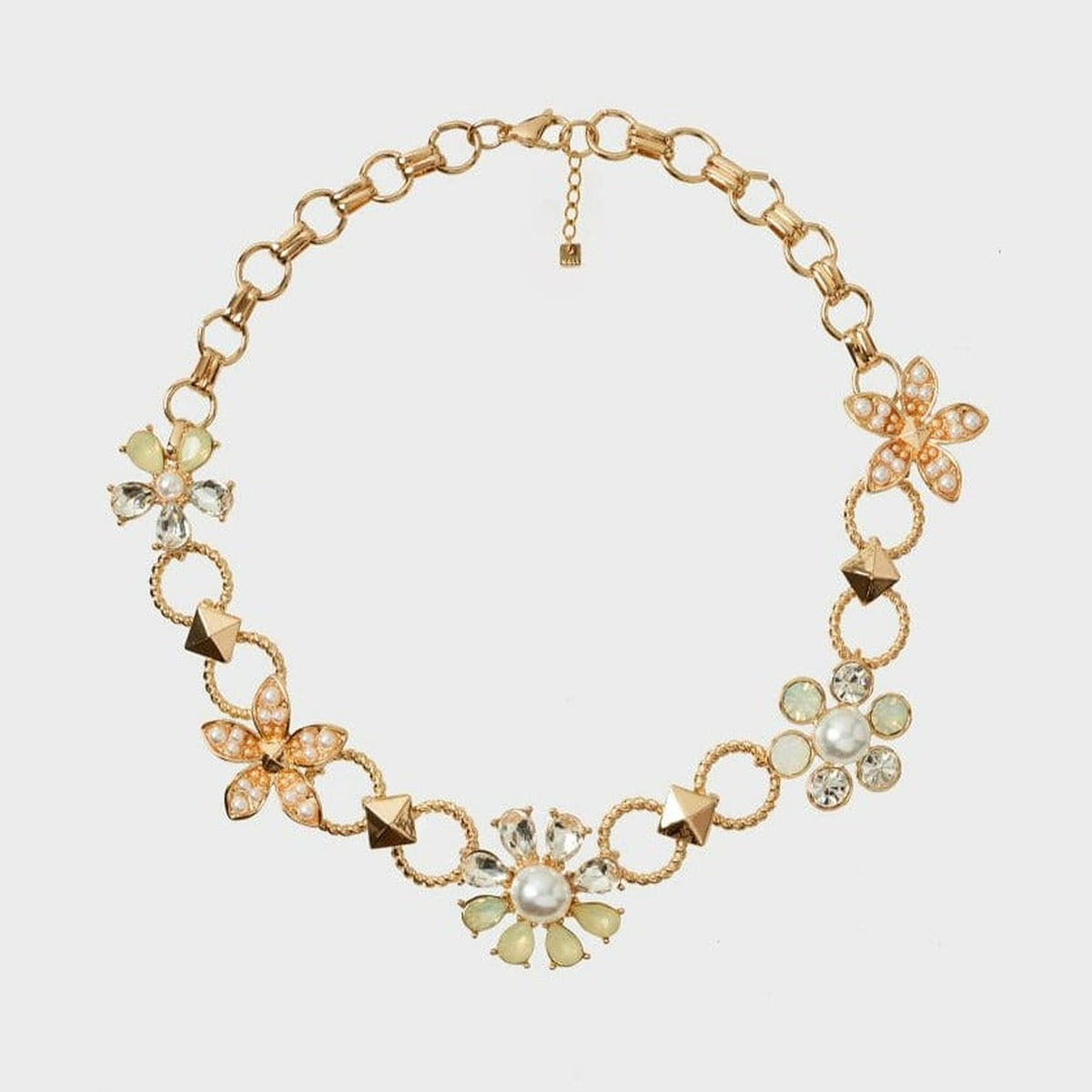Nali Schmuckset Schmuckset mit weissen Glasblüten